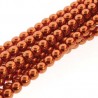 6mm Czech Glass Pearl Beads - Copper - Pack of 75