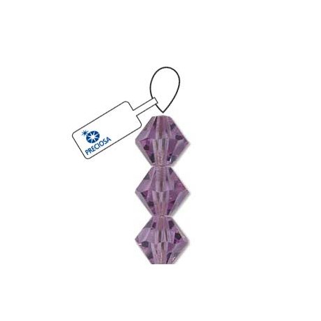 Preciosa 6mm Bicone Beads - Violet - Pack of 21