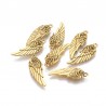 31mm Wing with Flower Charm - Antique Gold Tone - Pack of 1