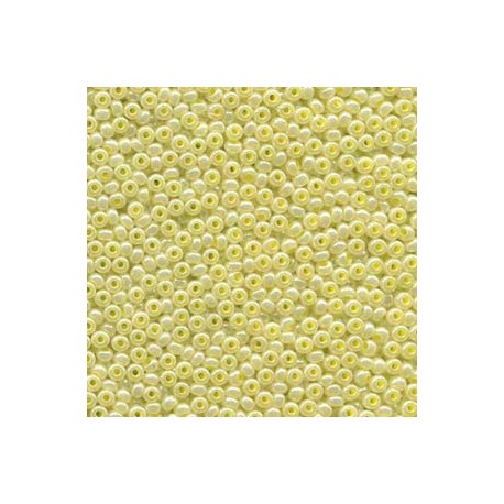 11/0 Czech Seed Beads - Light Yellow Ceylon - 20g