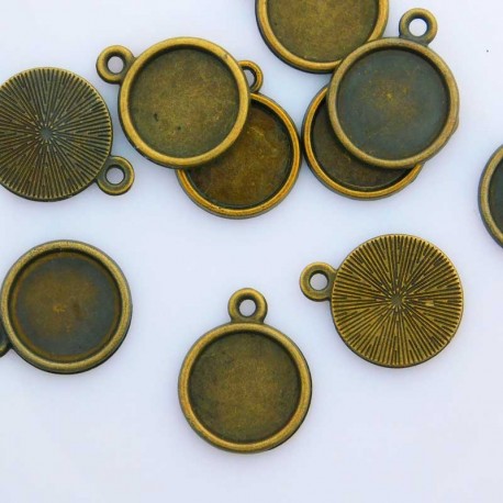 Bronze Tone Cabochon Setting (Fits 12mm) - Pack of 1