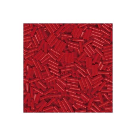 Miyuki 6mm Bugle Beads - Opaque Red - 10g