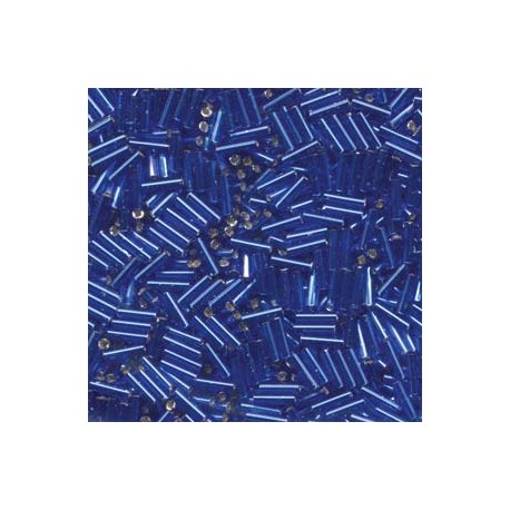 Miyuki 6mm Bugle Beads - Silver Lined Dark Sapphire - 10g