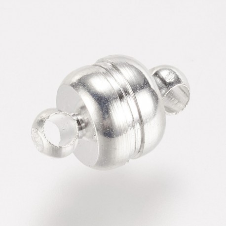 7mm Magnetic Clasp - Silver Plated - Pack of 1