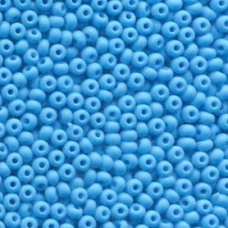 6/0 Czech Seed Beads - Light Blue Matt - 20g