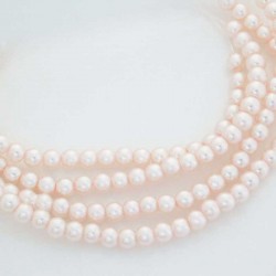 4mm Value Glass Pearl Beads - Blush - 76cm strand