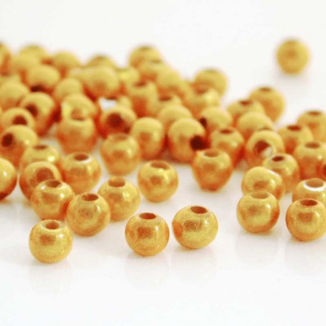 4mm Round Miracle Beads - Golden Yellow - Pack of 50