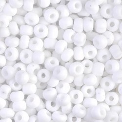 Miyuki Seed Beads 6/0 - (402F) Matt Opaque White - 10g