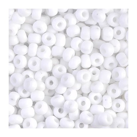 Miyuki Seed Beads 6/0 - (402F) Matt Opaque White - 10g