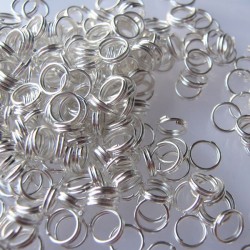 6mm Split Rings - Silver Plated - Pack of 100