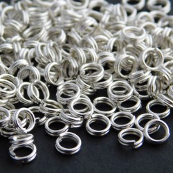 5mm Split Rings - Silver Plated - Pack of 200