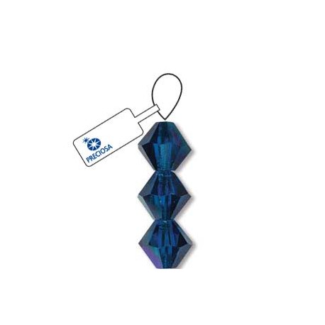 Preciosa 4mm Bicone Beads - Capri Blue AB - Pack of 31