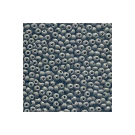 6/0 Czech Seed Beads - Opaque Grey - 20g