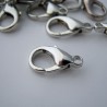 14mm Lobster Clasp - Silver Tone - Pack of 10