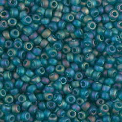 Miyuki Seed Beads 6/0 - (2405fr) Matt Trans. Teal AB - 10g