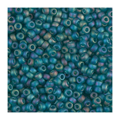 Miyuki Seed Beads 6/0 - Matt Trans. Teal AB (2405fr) - 10g