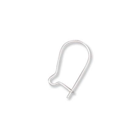 14mm Sterling Silver Kidney Earwires - 1 Pair