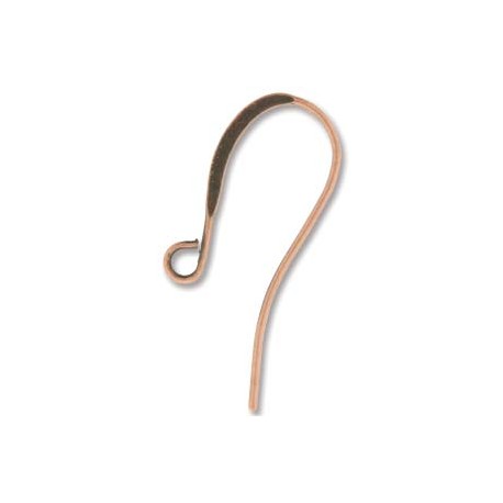 26mm Fish Hook Earwires - Antique Copper Tone