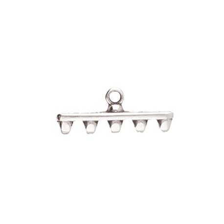 Rozos V Superduo Endings - Antique Silver Plate - Pack of 2