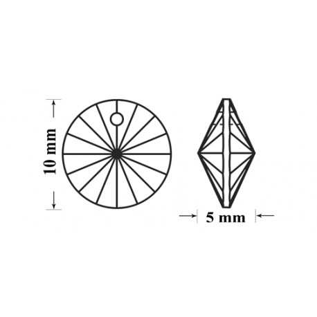 Preciosa Rivoli 10mm - Crystal - Pack of 2