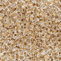 6/0 Czech Seed Beads - Crystal Bronze Lined - 20g