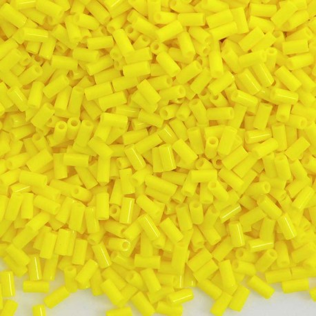 Miyuki 3mm Bugle Beads - Opaque Yellow - 10g