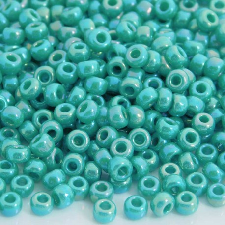 Miyuki Seed Beads 6/0 - (412R) Opaque Turquoise AB - 10g