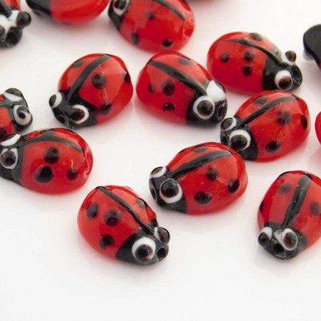 Lampwork Ladybird Glass Bead - Pack of 1
