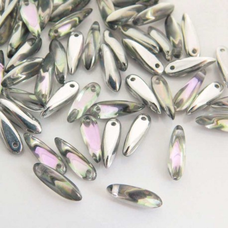 Backlit Dagger Beads 3mm x 10mm - Pink Mist - Pack of 50