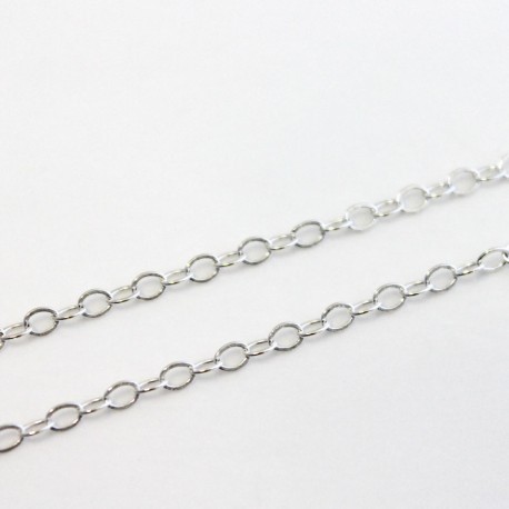 Sterling Silver Flat Cable Chain (loose per cm)