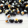 6mm Fire Polished Czech Glass Beads - Jet Marea - Pack of 50