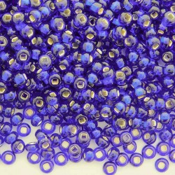 6/0 Czech Seed Beads - Cobalt Silver Lined - 20g