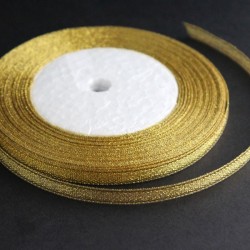 6mm Organza Ribbon - Gold - 22 metres