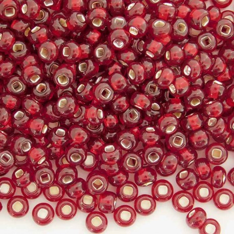 6/0 Czech Seed Beads - Garnet Silver Lined - 20g
