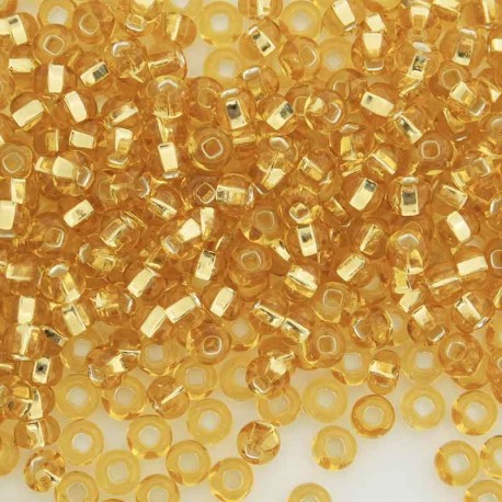 6/0 Czech Seed Beads - Gold Silver Lined - 20g