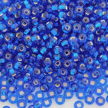 6/0 Czech Seed Beads - Dark Blue Silver Lined - 20g