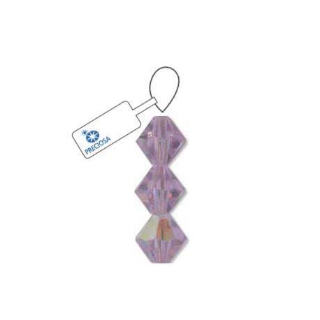 Preciosa 4mm Bicone Beads - Violet AB - Pack of 31