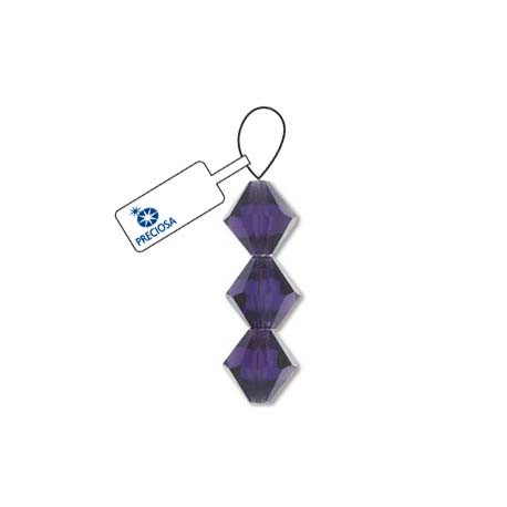 Preciosa 4mm Bicone Beads - Deep Tanzanite - Pack of 31