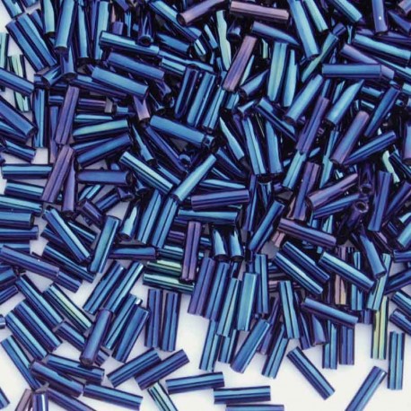 Miyuki 6mm Bugle Beads (452) - Blue Iris - 10g