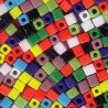 Miyuki Cube Beads 4mm - Opaque Rainbow Mix - 10g