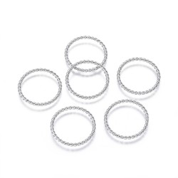 25mm Connector Ring - Silver Tone - Pack of 10
