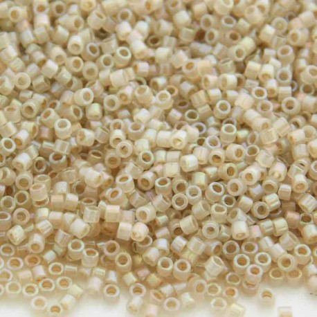 Delica 11/0 (DB1731) Miyuki Seed Beads - Beige Lined Opal AB - 5g