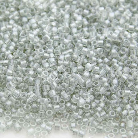 Delica 11/0 (DB271) Seed Beads - Sparkling Silver Gray Lined Crystal - 5g