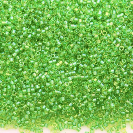 Delica 11/0 (DB2376) Miyuki Seed Beads - Fancy Lined Chartreuse - 5g