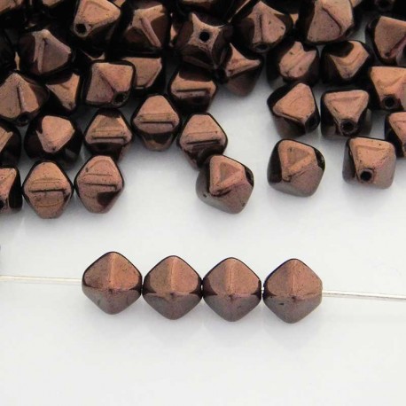 6mm Druk Bicone - Jet Lila Vega Lustre - Pack of 40