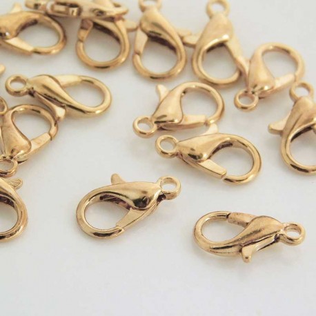 12mm Lobster Clasp - Light Rose Gold - Pack of 10