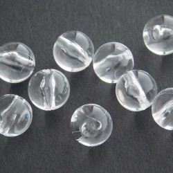 10mm Round Resin Beads - Clear - Pack of 20