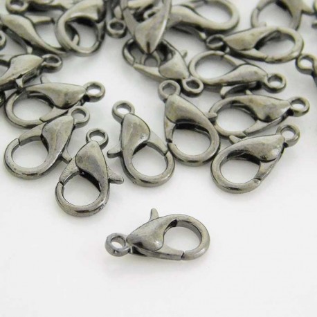 12mm Lobster Clasp - Gunmetal - Pack of 10