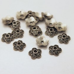 10mm Bead Cap - Swirl Pattern 