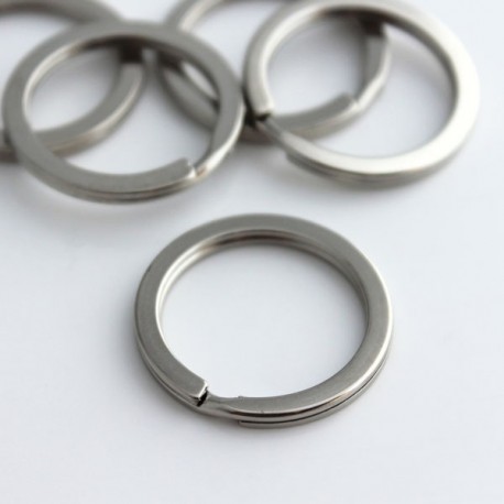 25mm Flat Keyring Split Ring - Stainless Steel - Pack of 1